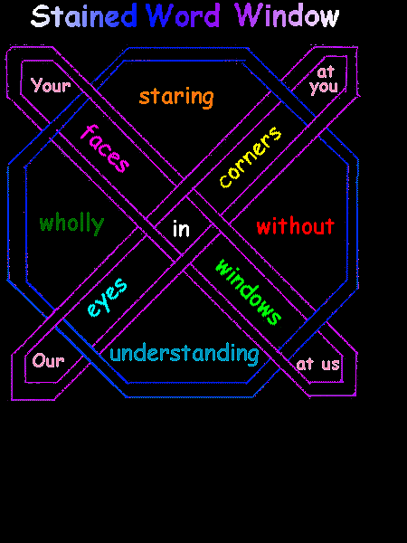 stained word window